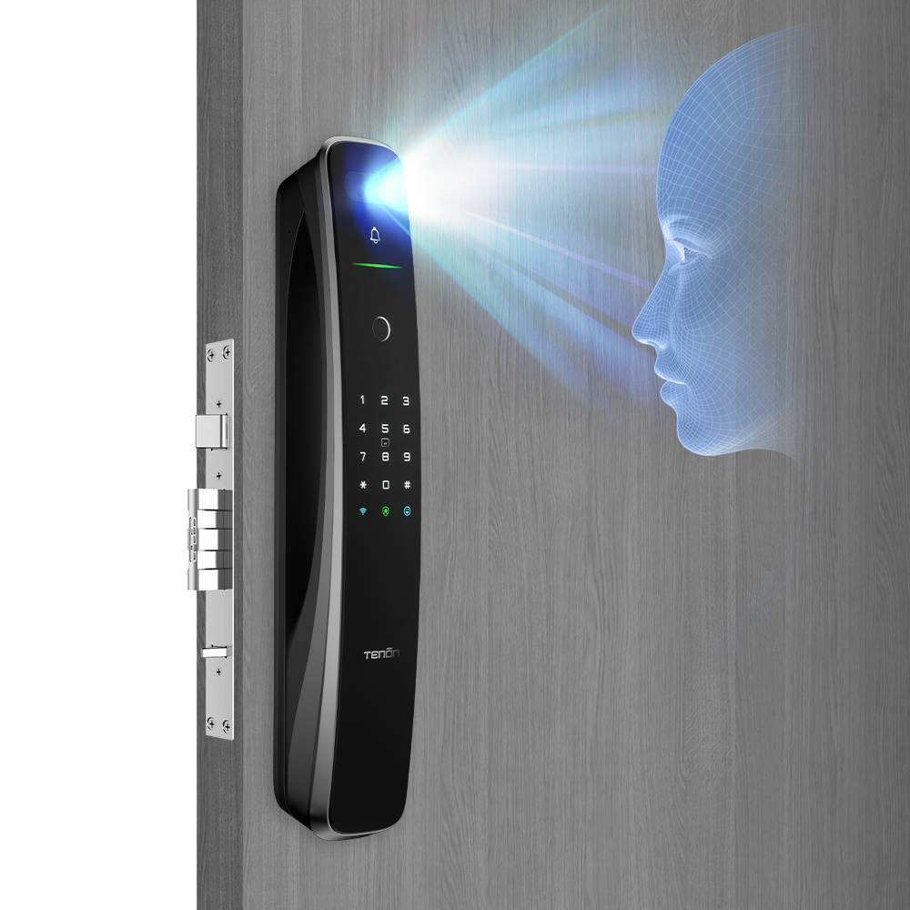 High Quality Luxury A9pro 3D Face ID Automatic Smart Lock Fingerprint with Tuya Wifi Camera Aluminum Steel Main Door Gate Lock