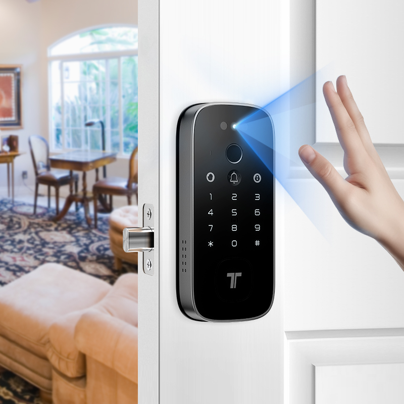 K10Pro Tuya Smart Lock for Aluminium Door WIFI Tenon Palm Vein Fingerprint Password Key Code Access Home Security Access App