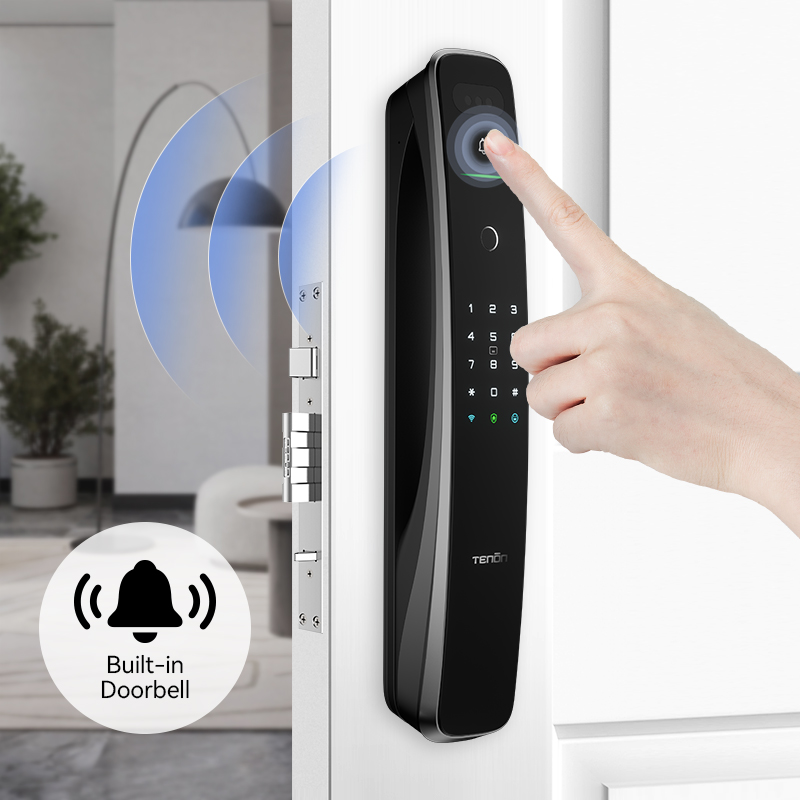A9Pro 3D Face Recognition Fingerprint High Quality Automatic Door Lock With Camera Password Palm Vein Smart Lock Tuya Wifi