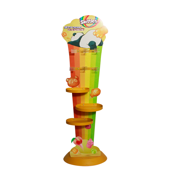 Custom Candy Retail Metal Display Stand with Hooks