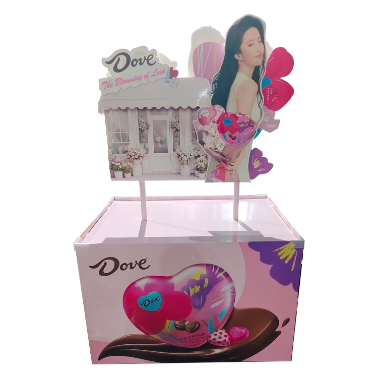Cardboard Stackable Display Rack for Candy and Chocolate Retail in Supermarkets