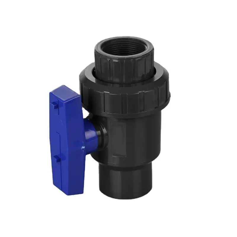 PVC Single Union ბურთის საფუძველი კიტაის წარმოებელი, საჩივარო საწყო UPVC ბურთის საფუძველი 1/2