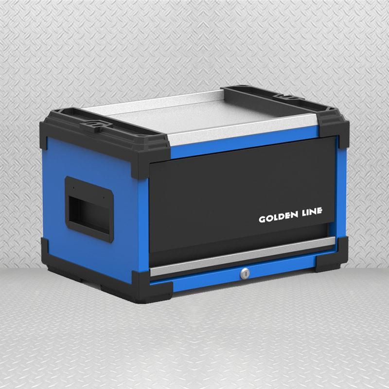 ترولی ابزار کارگاهی GL2102 با چرخ‌های ترمزدار و سینی کاربردی