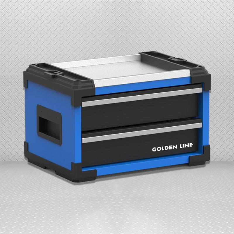 کابینت ذخیره‌سازی ابزار قابل حمل GL2104 با سطح کار فولاد ضدزنگ و چرخ‌های ترمزدار