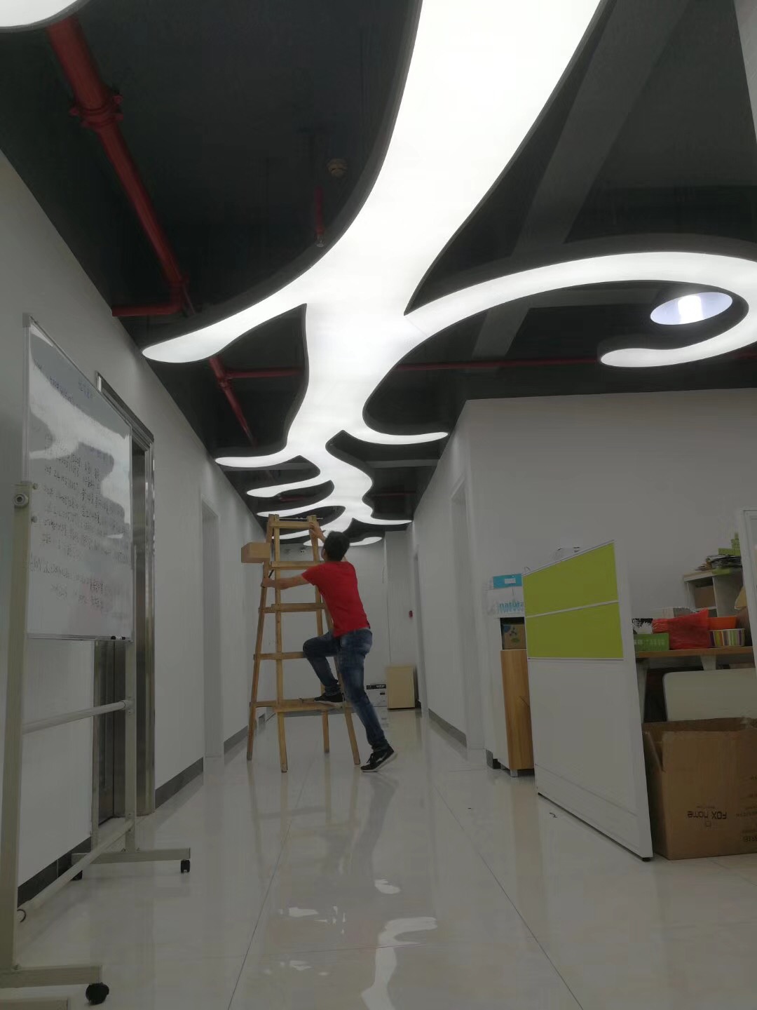 european compliant custom made white translucent stretch ceiling film  no black spots no visible streaks when illuminated-5