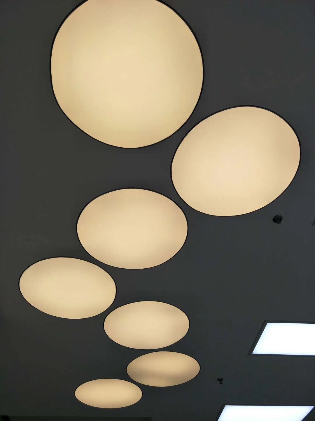 european compliant custom made white translucent stretch ceiling film  no black spots no visible streaks when illuminated-14