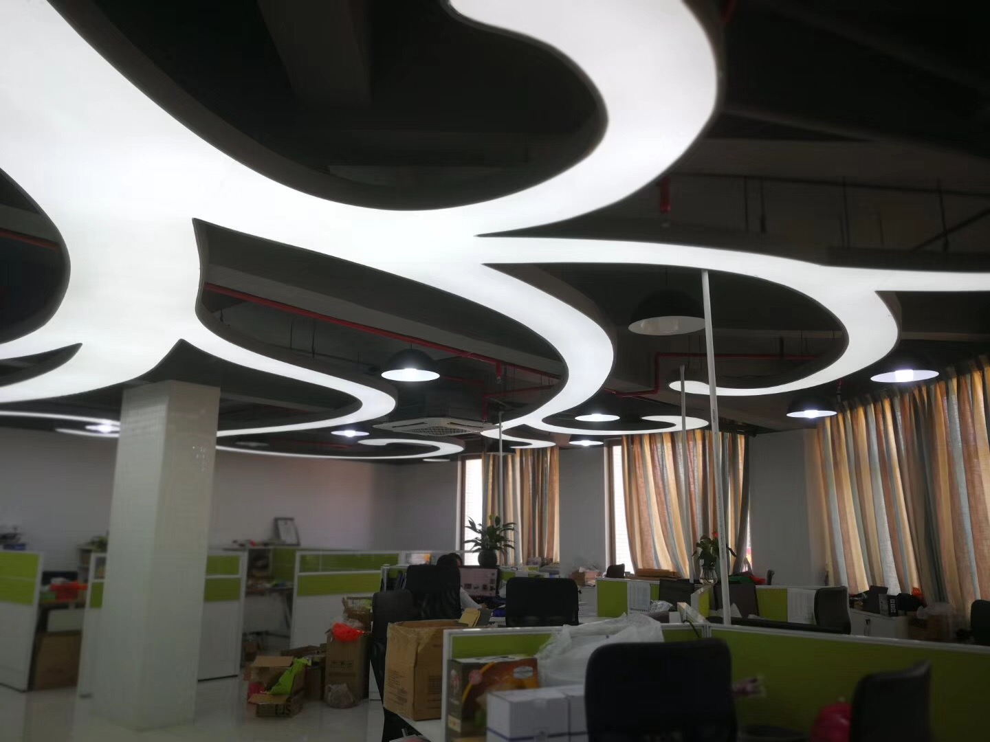 european compliant custom made white translucent stretch ceiling film  no black spots no visible streaks when illuminated-8