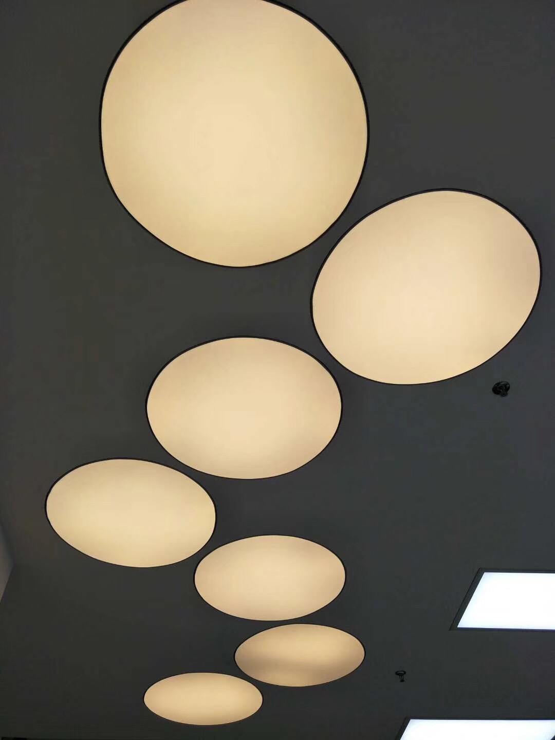 european compliant custom made white translucent stretch ceiling film  no black spots no visible streaks when illuminated-12