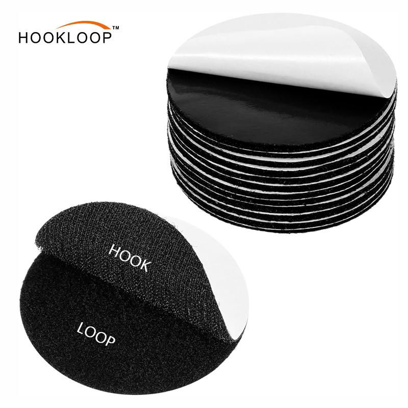 2 Zoll selbstklebende Aufkleber – Abnehmbare, hochbelastbare runde Klebebänder zur Befestigung an Wänden, weißes Klettband für den Einsatz zu Hause oder im Büro