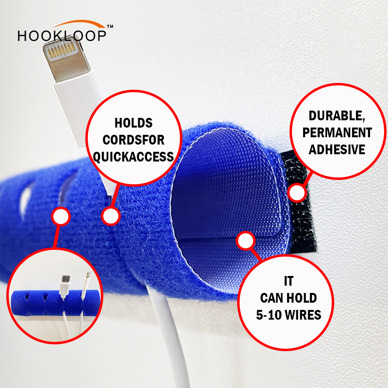 Unik Dubbelfunktion Kabelslang Krok- och Slutsnöre Kabelhantering Kombination Håller Trådar Kabel Skrivbordsorganizer Trådar Krok- och Slutsnöre