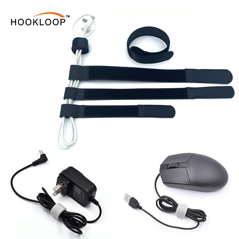 P Shape Hook and Loop Cable Ties