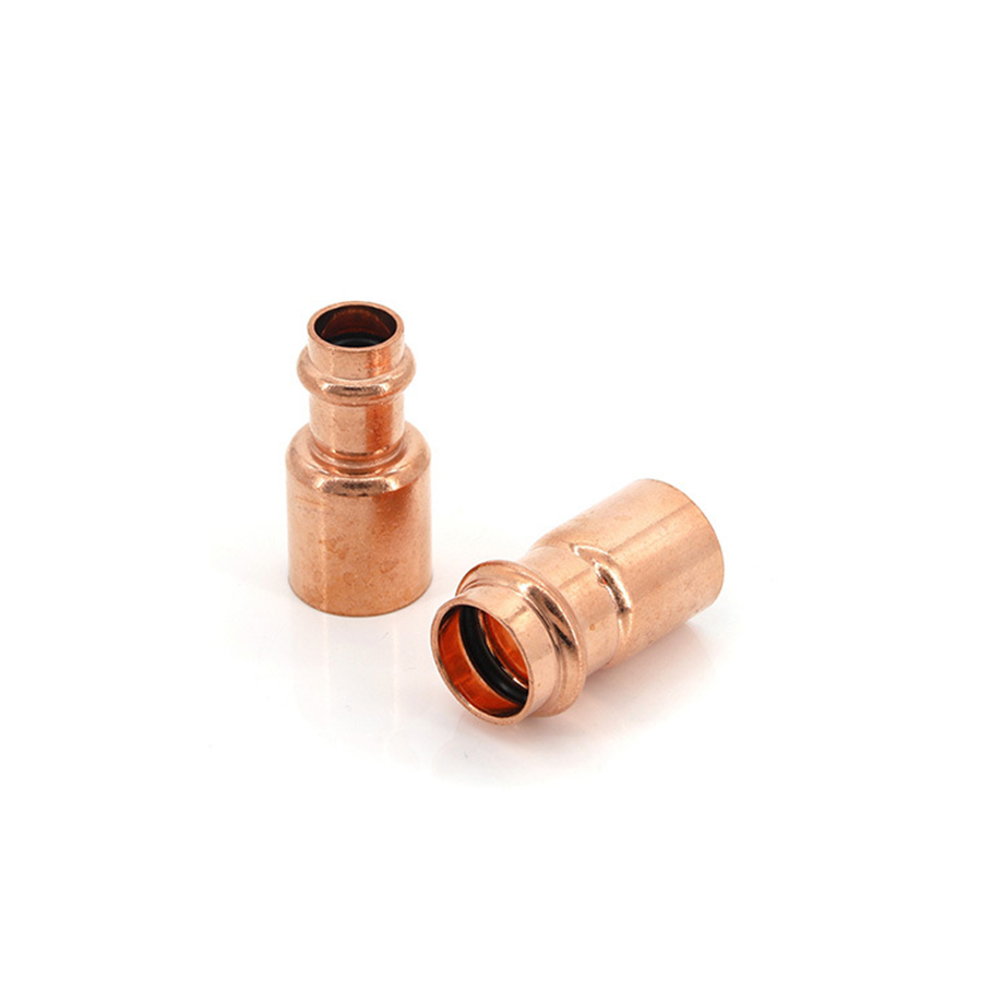brass v press fitting 90 elbow female-9