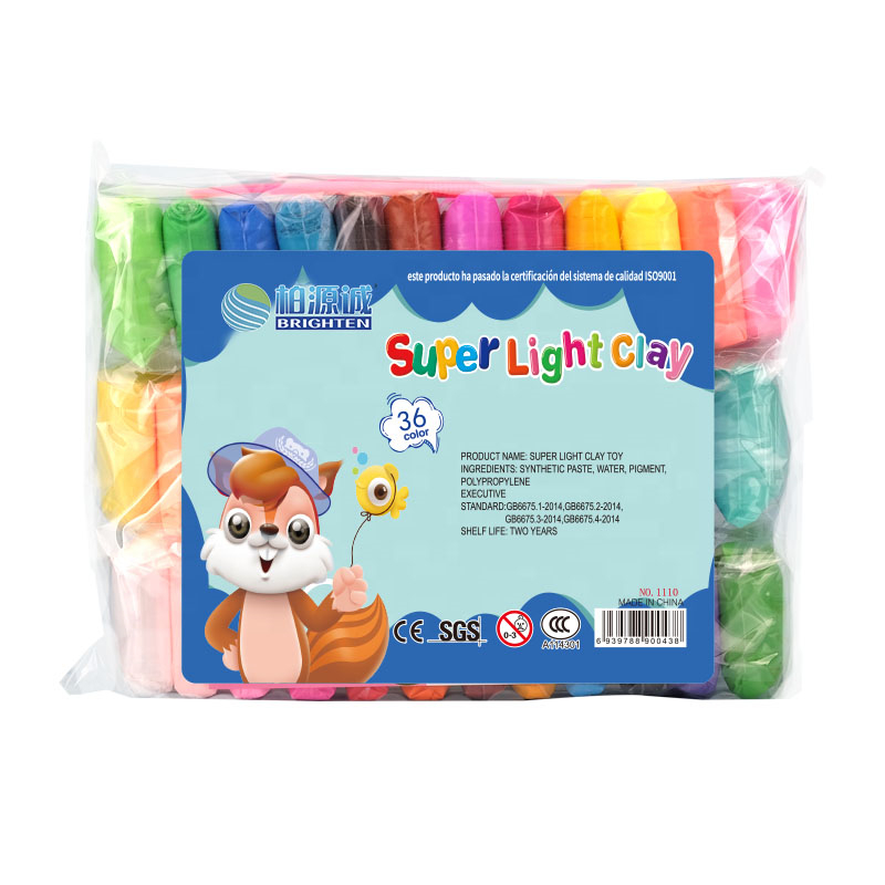 36 Warna Tanah Liat Ringan - Tanah Liat Modeling Tiada Toxin untuk Kraf Seni Kanak-kanak