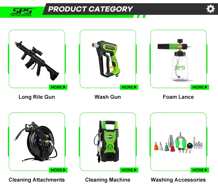 sps 15 inch 7pcs 4000psi car cleaning pressure washer gun extension wand with 6pcs nozzle stainless steel rod kit for cleaning-10