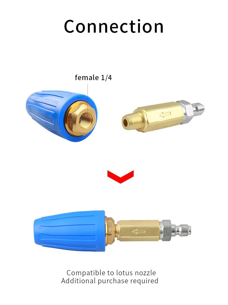 sps 4500 psi brass and stainless steel fitting high pressure spray filter nozzle for car washer gun-3