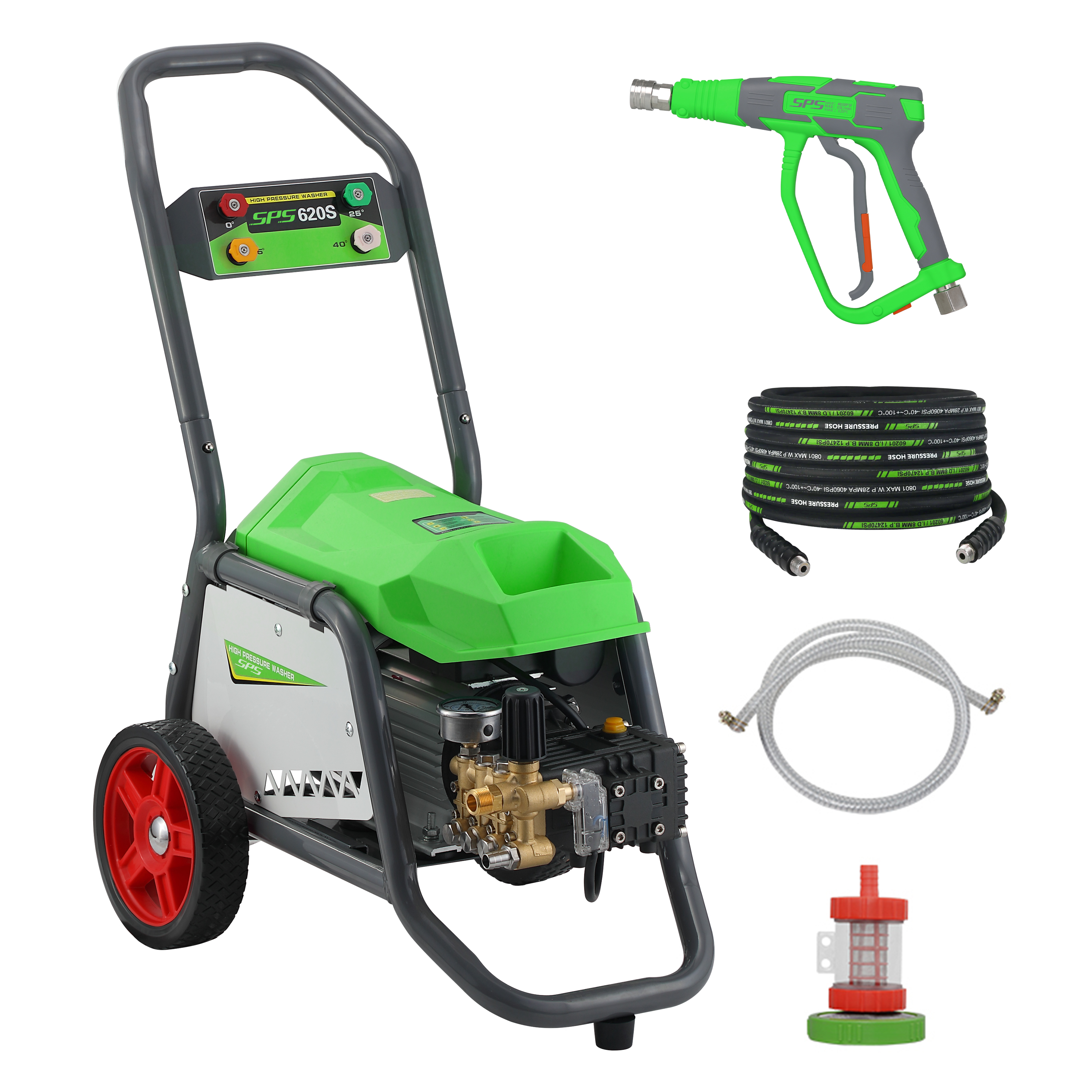 SPS Mikið Selja 1450PSI 100Bar Electric Hæfilegt Vatnshraða Bíl Vatn Hreinsun Trolley Tegund Færilegt sjálfvirkt Bíl Hreinsunarmátt Tryggja Bíl Hreinsun Vél