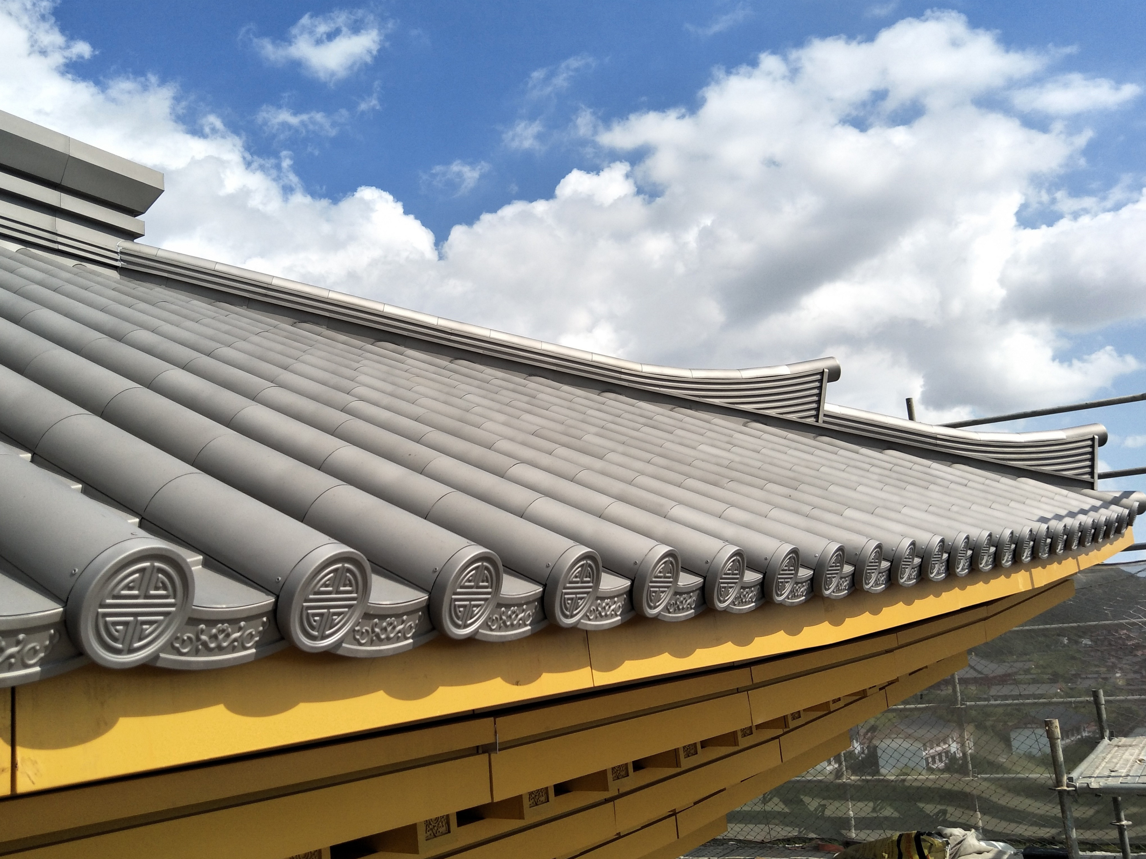 Titanium tile roofing