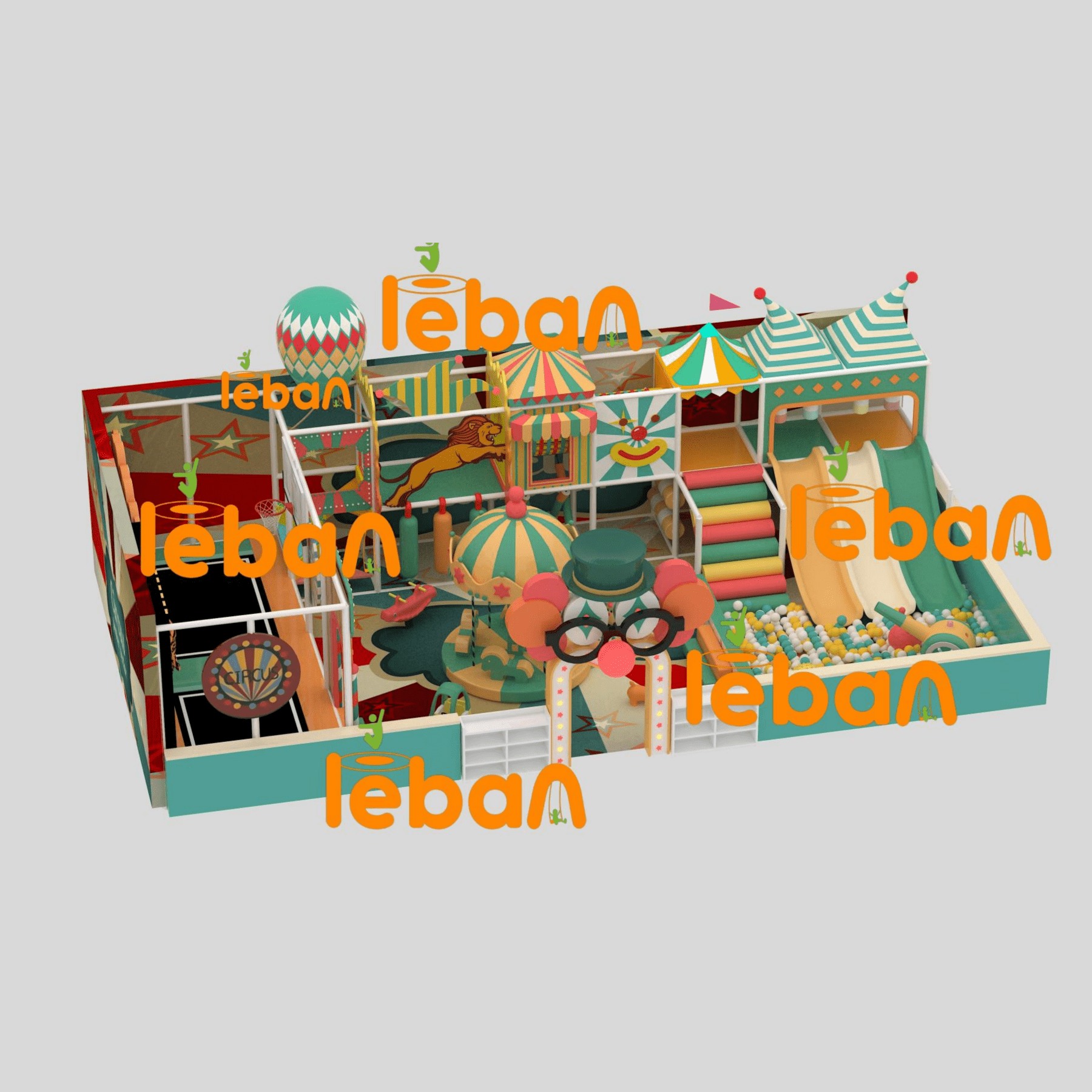 Parque Infantil Interior de Circo de Colores