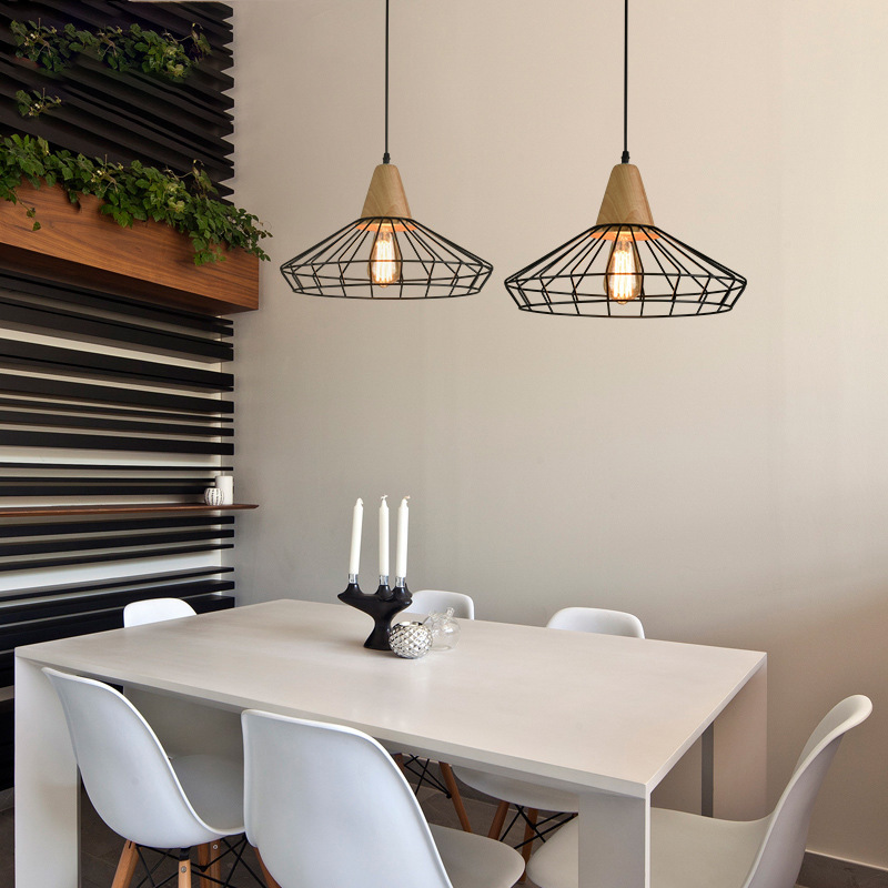 Lumiera Pendenti Led Klassika b'Materjal ta' Legno għall-Loft għall-Kamra tal-Gużi u l-Kamra tal-Ġusti, Ċandelieri b'Materjal tal-Metal u tal-Ferru