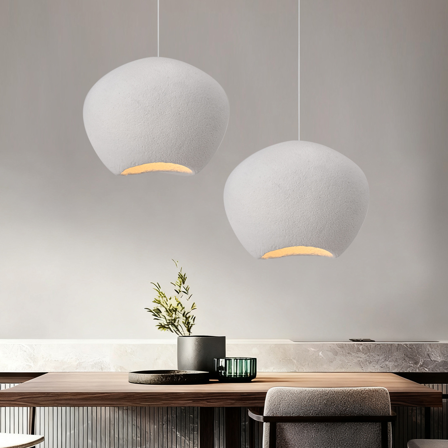 Lampa pendenti minimalistika orijinali ta’ polistiren għall-għodda tal-biżaħ u għall-kantuna tal-ikel