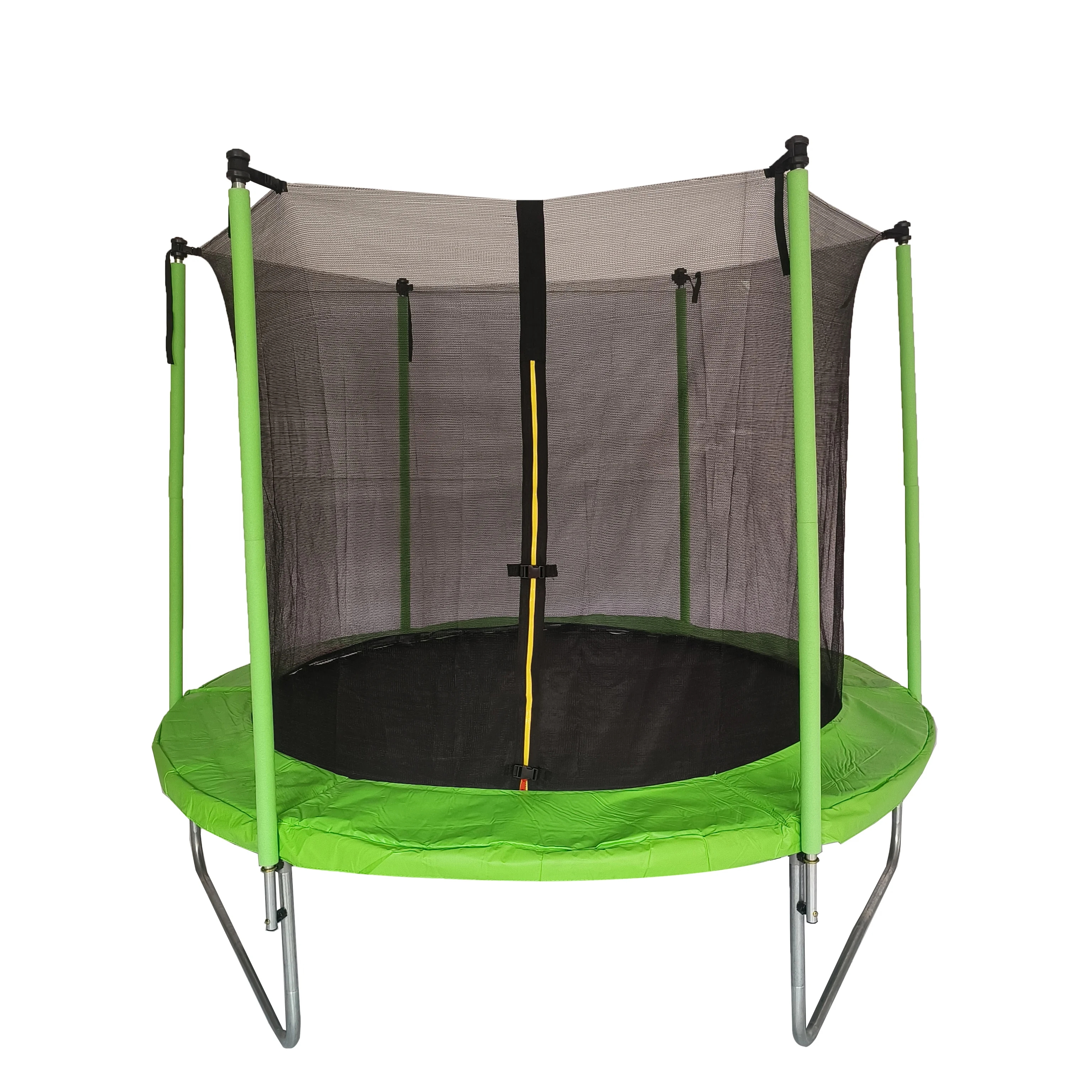 טרמפולינה לילדים 8FT עם רשת בטיחות, טרמפולינות פנאי בחוץ לשימוש בחצר האחורית, טרמפולינה לילדים ומבוגרים