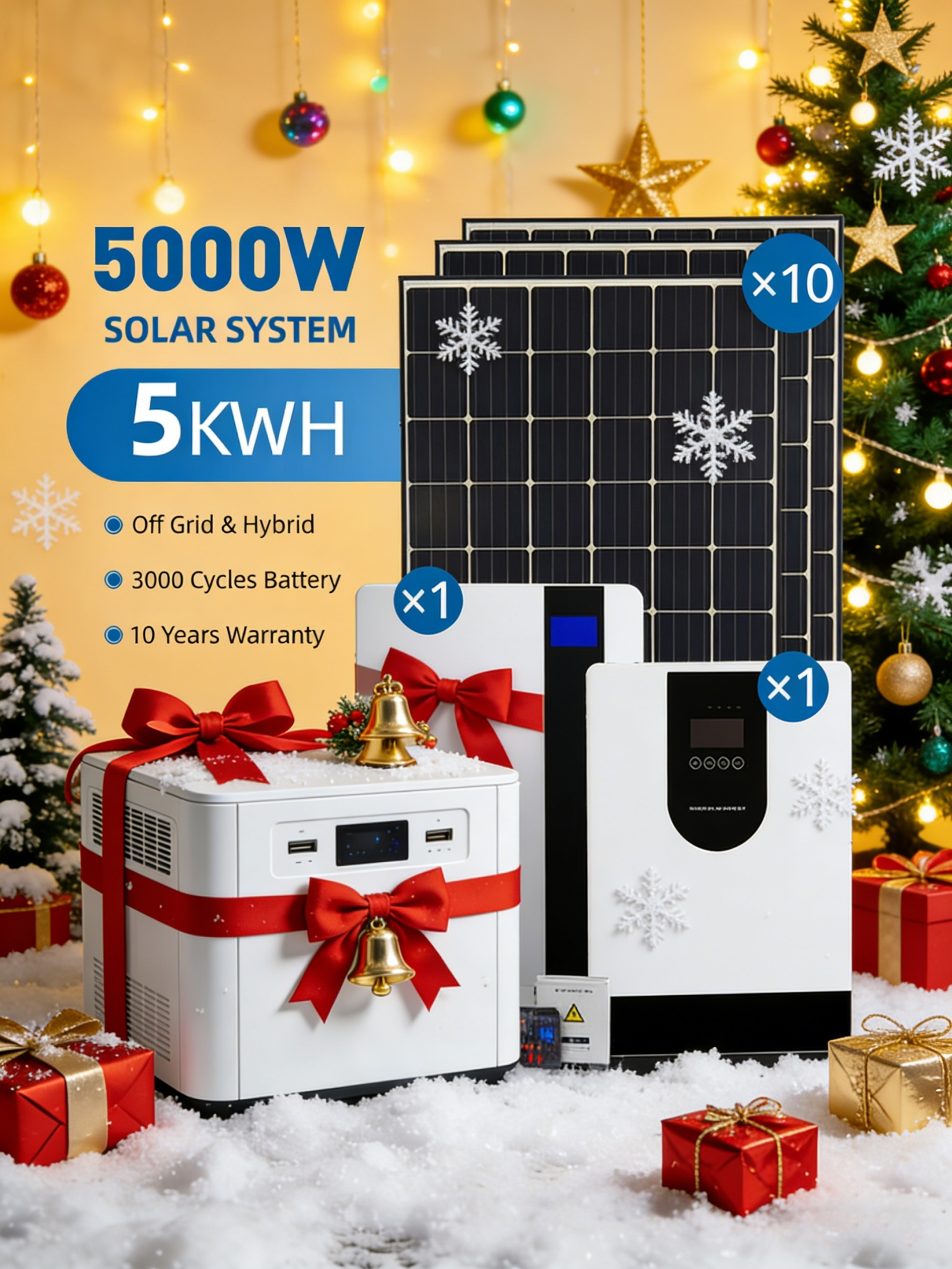 Sending Light on Christmas Eve: A 5000W Solar System to Warm Your Holiday