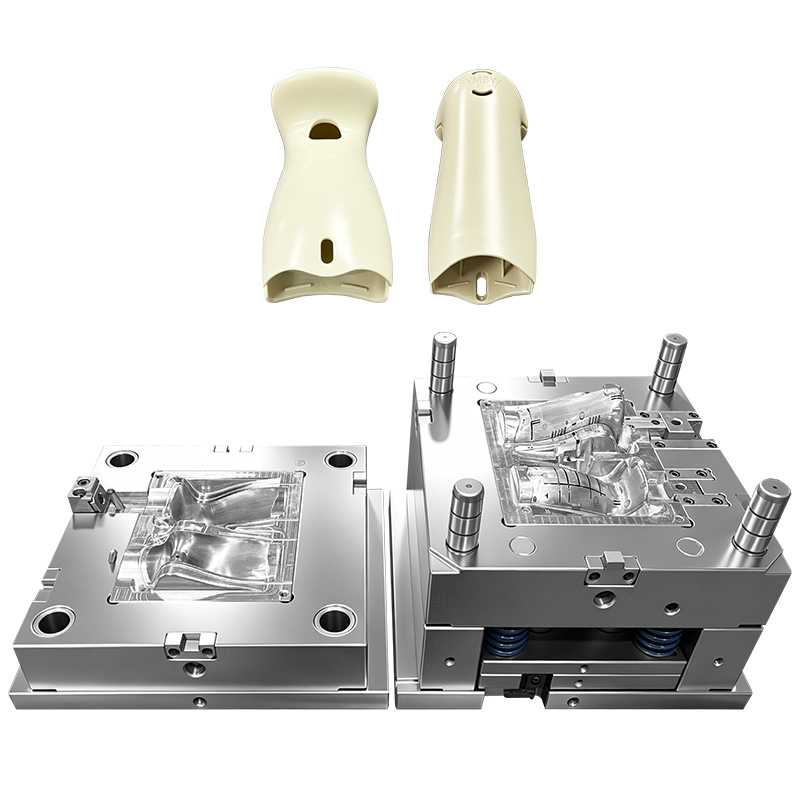 Fabricación de moldes médicos de precisión: molde de inyección para mango de escáner médico de ultrasonidos, ABS 704 LRP