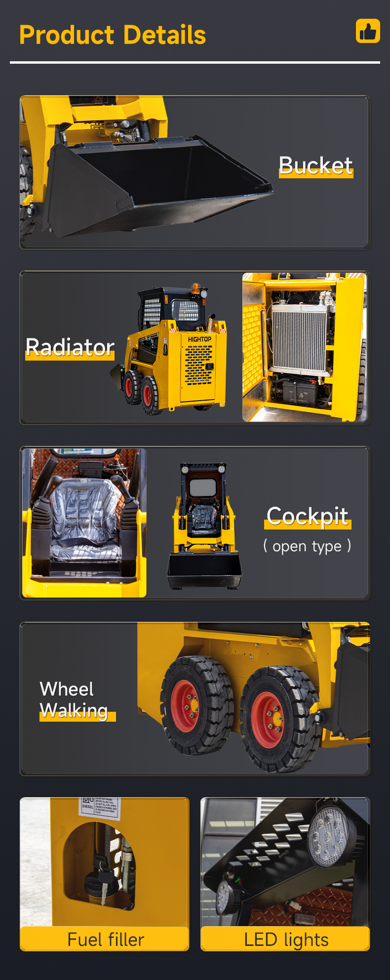 HTHY25 Wheeled Skid Steer Loaders