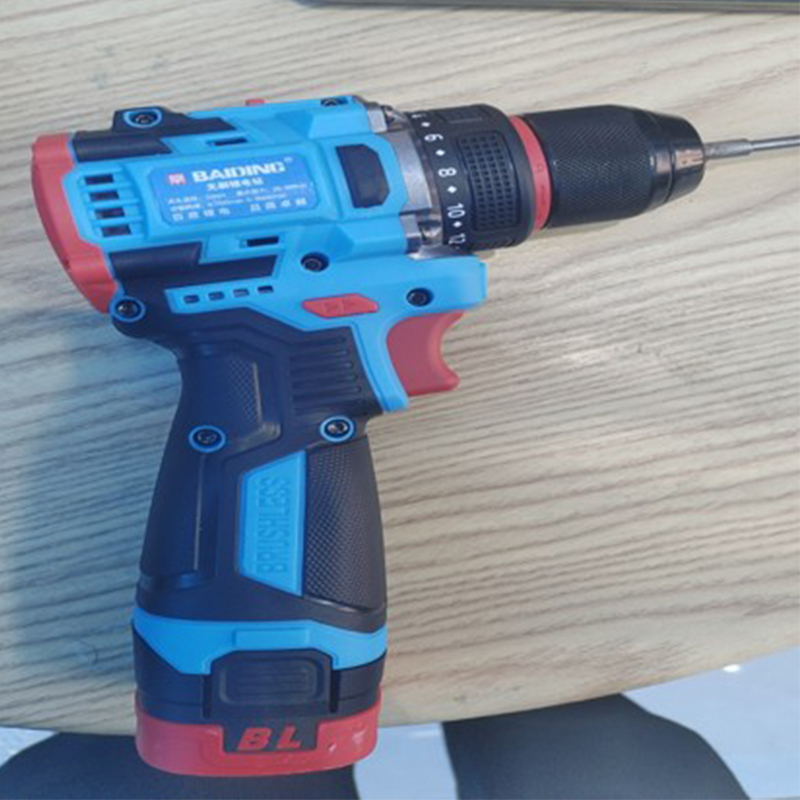 سلسلة بادينغ 550C مثقاب كهربائي 18V بدون فرشاة وبطارية ليثيوم، مع شاحن بطاريتين، صندوق بلاستيكي فاخر