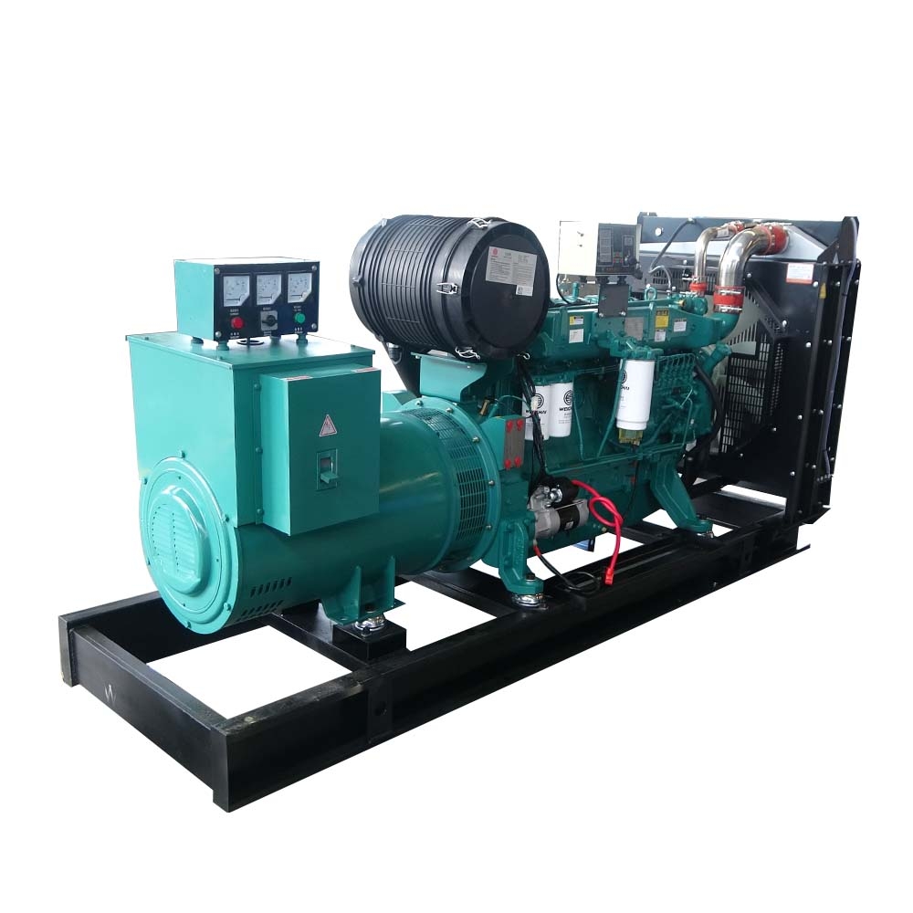 Weichai 200KW аз күйүүчү май керектөө, аз эмиссия, ишенимдүү дизелдик генератор топтому