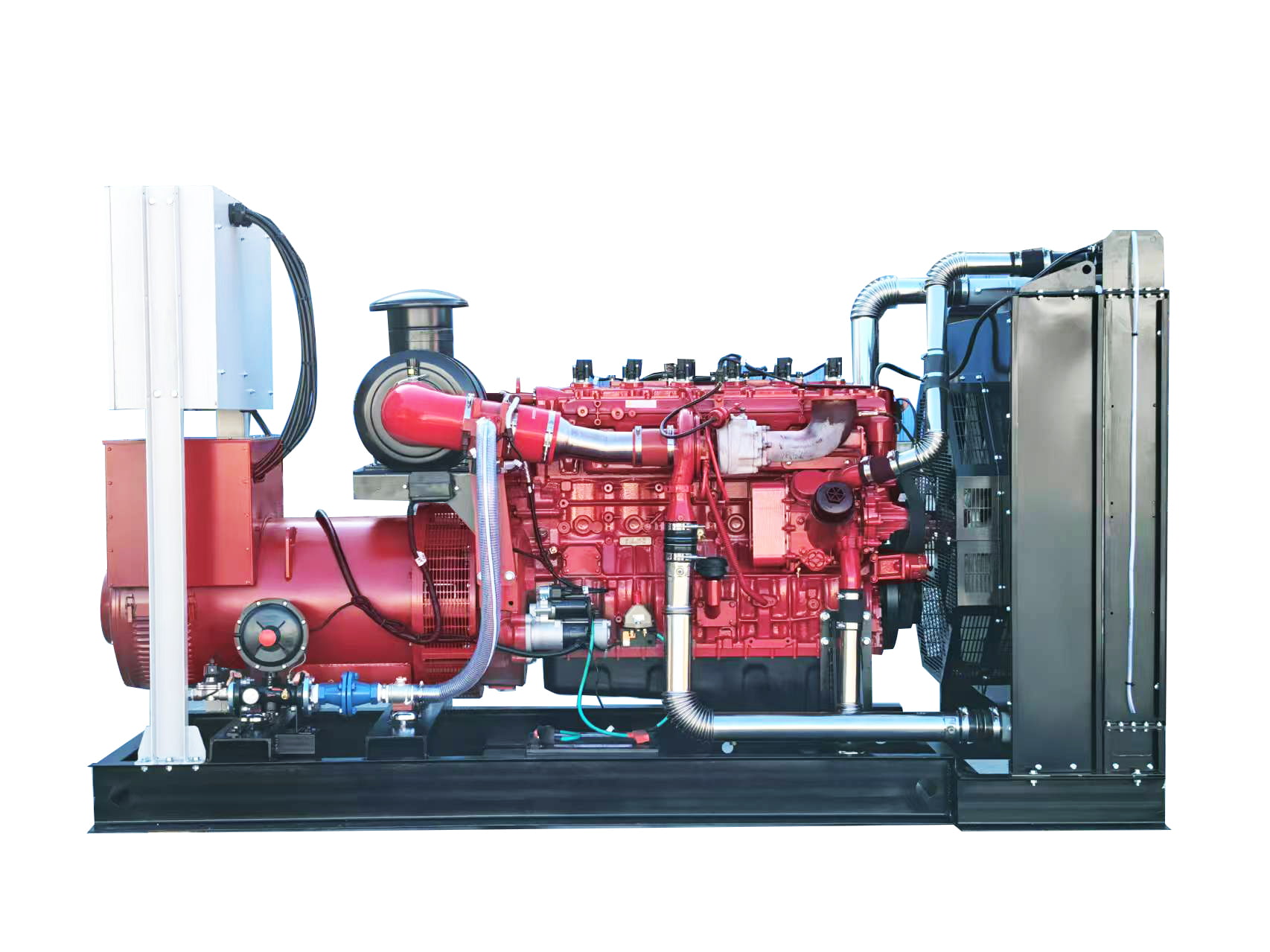 Төмөн энергия керектөө жана жогорку натыйжалуулугу 300KW жаратылыш газ генератор топтому