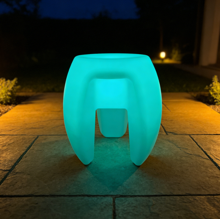 16 color LED triangular stool