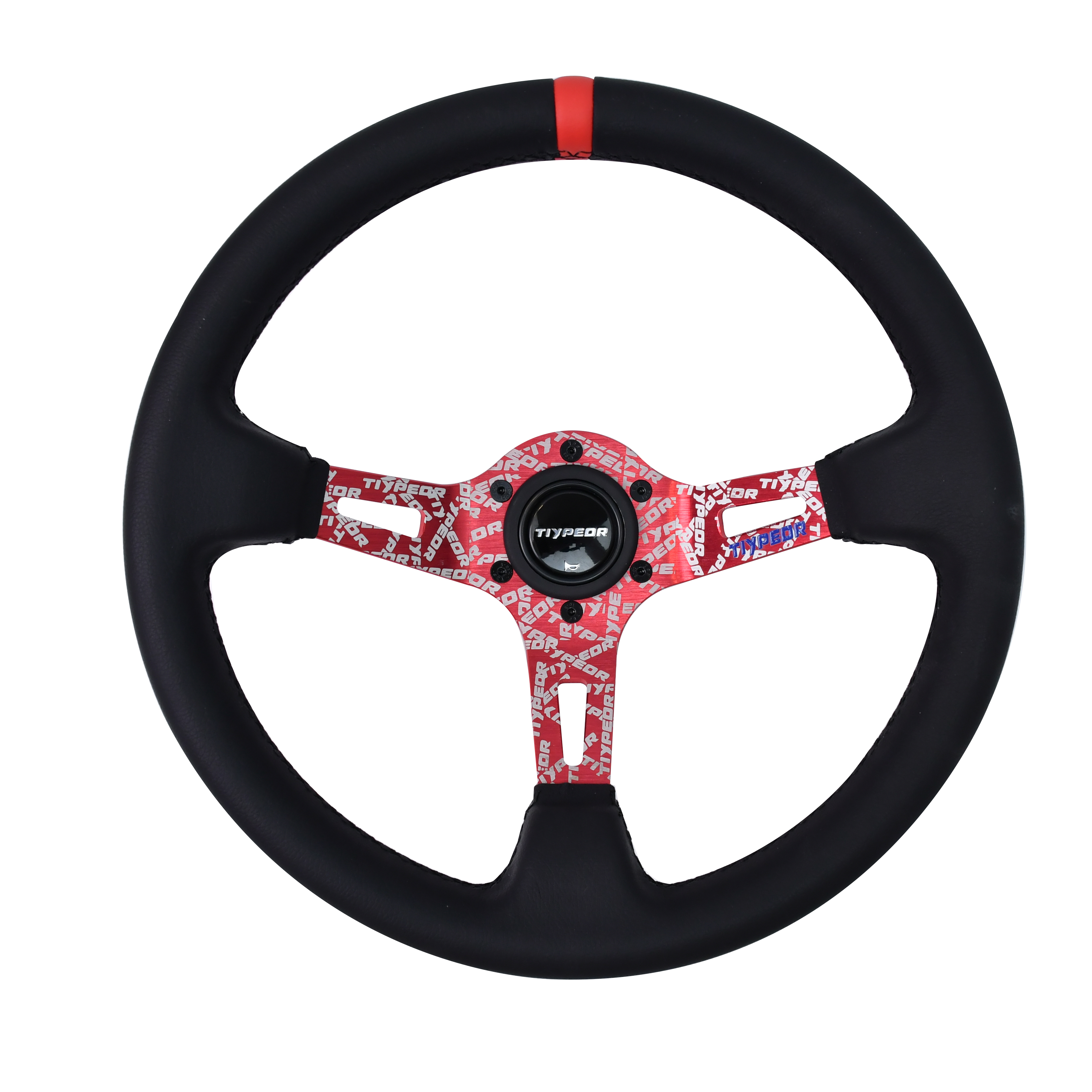Tiypeor High Quality 340mm JDM Steering Wheel Racing Sports Car Deep Dish Custom Graffiti PVC Steering Wheel