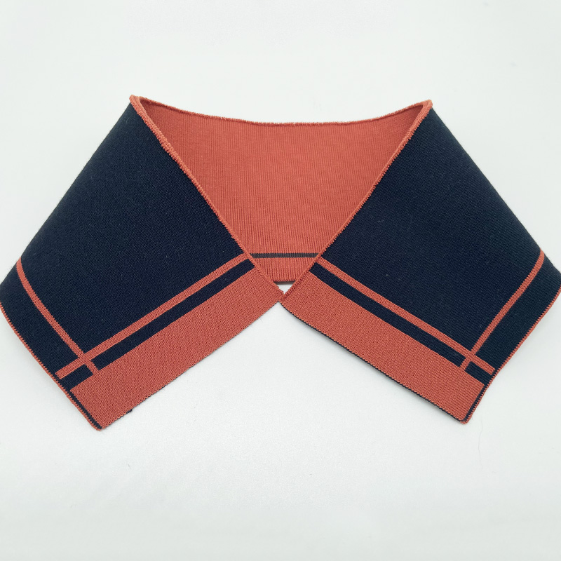 Double - Faced Jacquard Knit Rib Collars for Garments