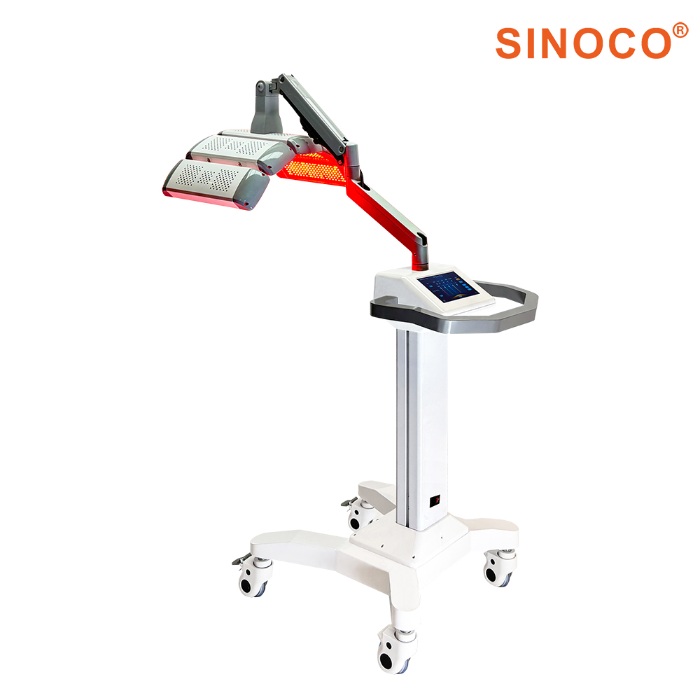 Sinoco Patented LCD Screen Touchable Multi-wavelength LED Light Therapy Device 360 Degree Rotatable and Height-adjustable Photon Therapy Device TC-PDT-240W-5