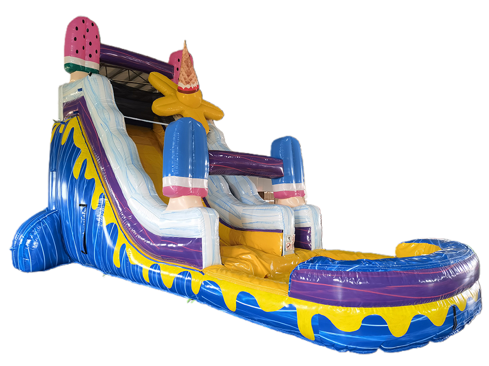 Colorful Ice Cream Themed Inflatable Water Slide Playground