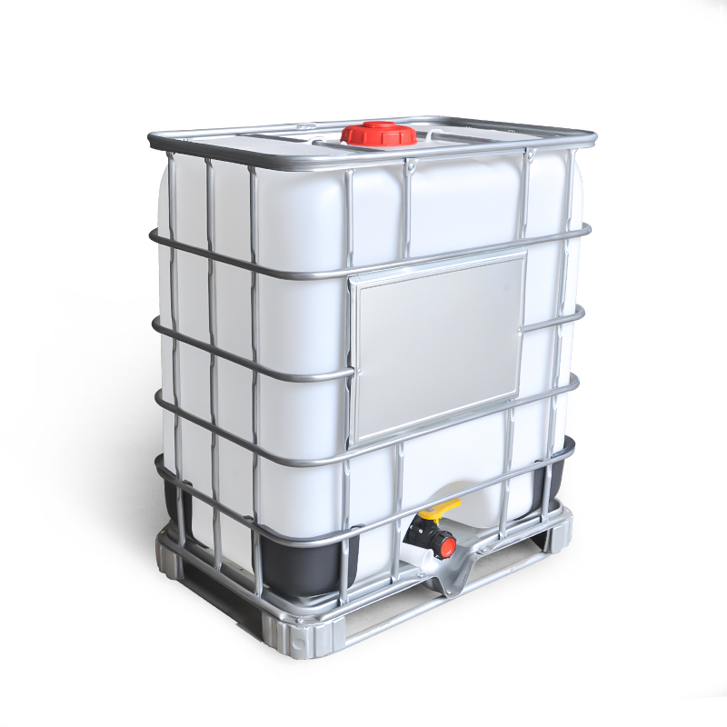 Vertical plastic ibc tank 500L white