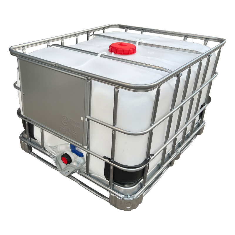 Horizontal plastic ibc tank 500L white