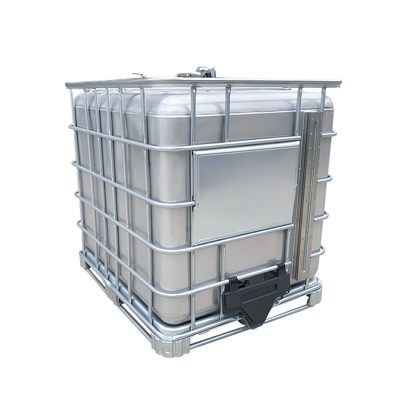 SS tank 1000l with glass level gauge