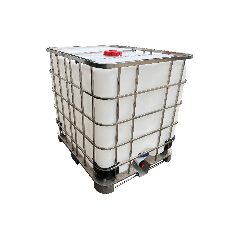 Plastic ibc tank 1000L white with ss304 external frame