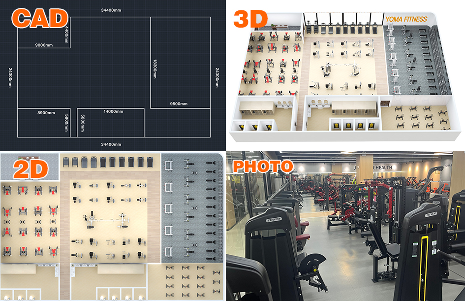 652㎡ Fully Equipped Commercial Gym