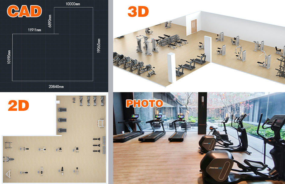 378㎡ Premium Hotel Fitness Center