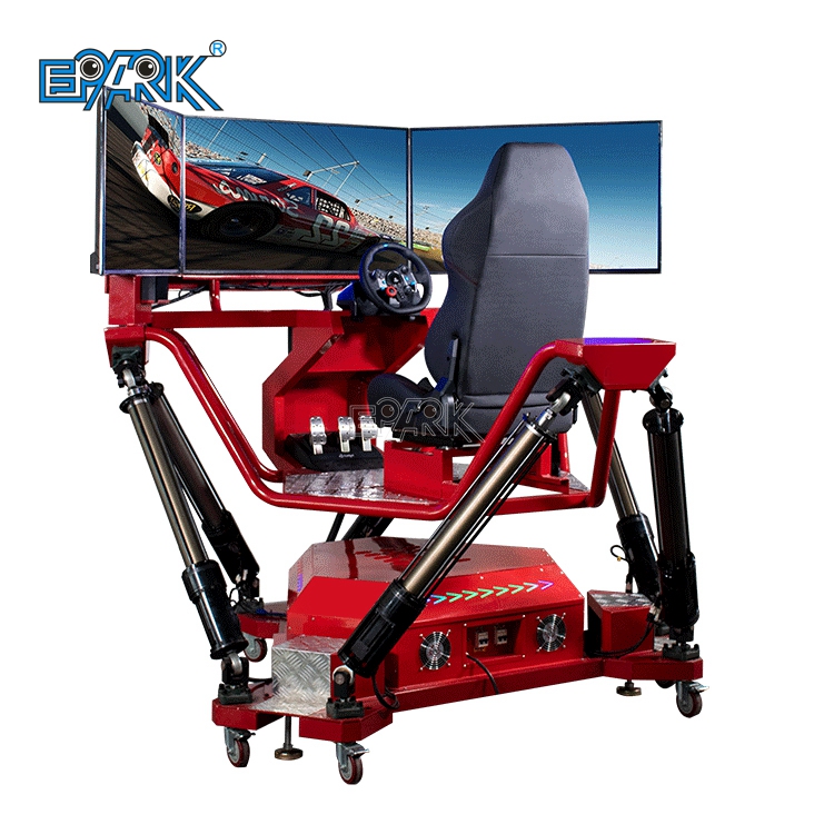 3 Screen 6 Dof Driving Car Game Machine