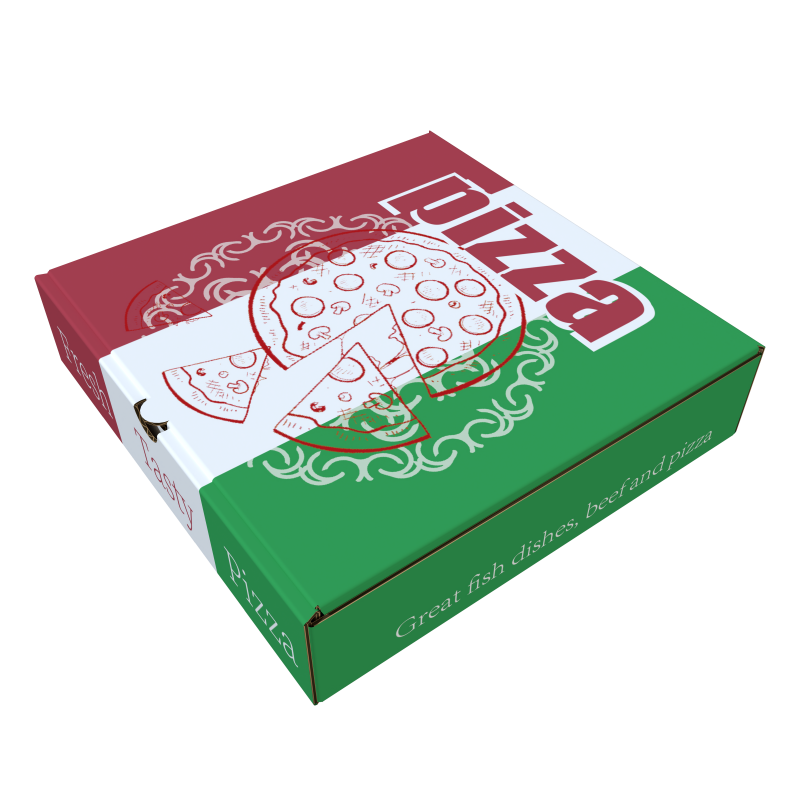 Factory Wholesale Custom Logo Printed 6 7 8 9 10 12Inch Eco Friendly Rectangular Pizza Packaging Box