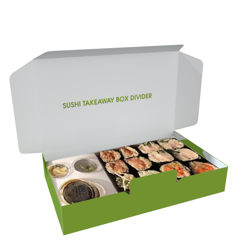 Disposable Takeout Togo Sushi Packaging Customized Takeout Bento Food Luxury Gift Paper Takeout Sushi Box