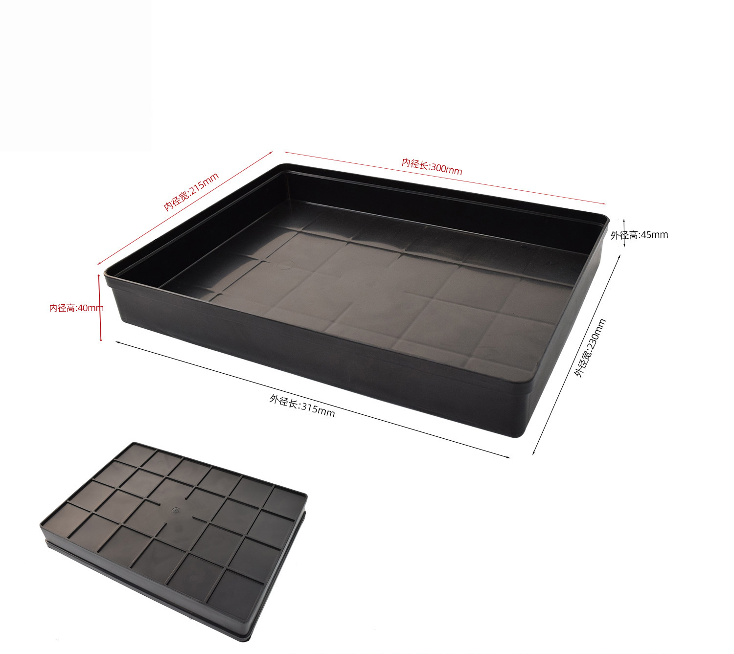 กล่องเก็บ PCB สีดำ ทำจากพลาสติก PP กันไฟฟ้าสถิตย์ ถาด ESD แบบนำไฟฟ้า ถาด ESD นำไฟฟ้า