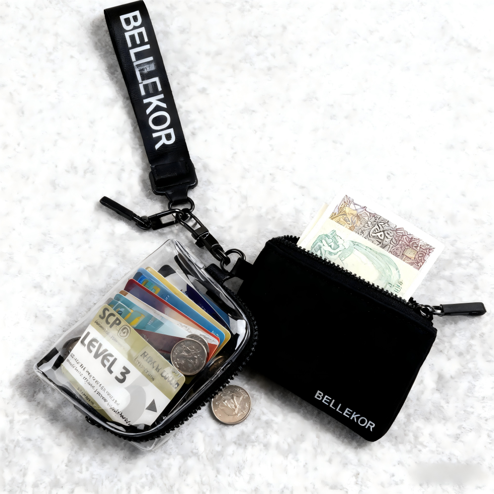 ΜΠΛΕΚΟR μοδάνα τσάντα νομισμάτων από νάιλον με ζιπ