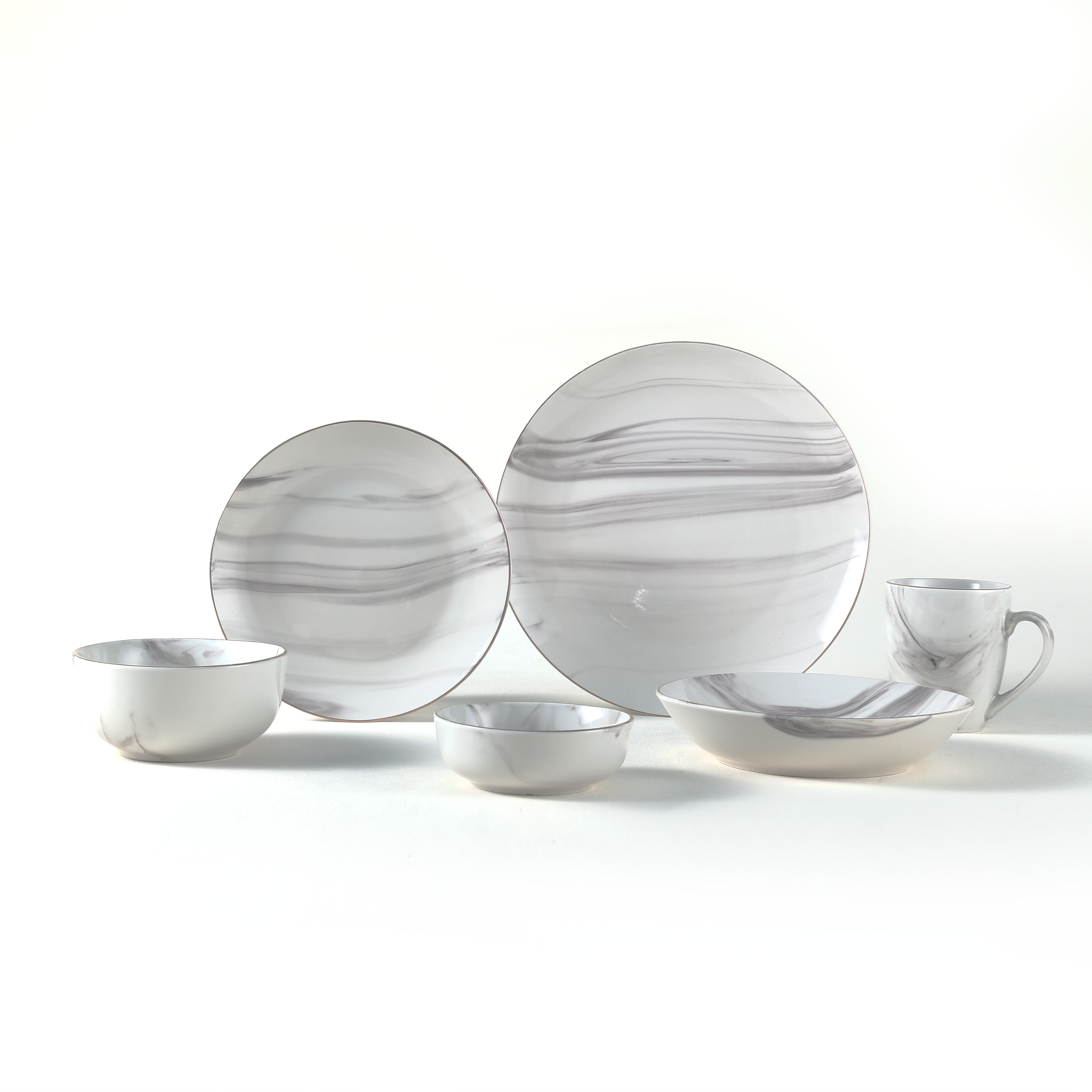 6 delov postopek glazure iz keramičnih setov za večerjo