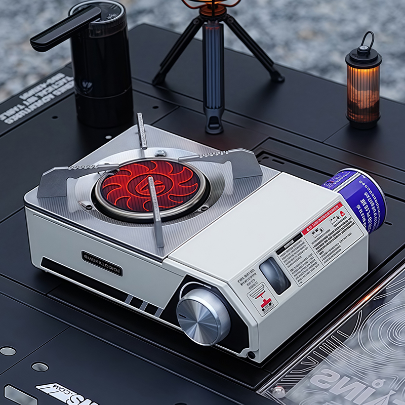 stufa da campeggio esterna portatile leggera 4000w 18x8x25cm