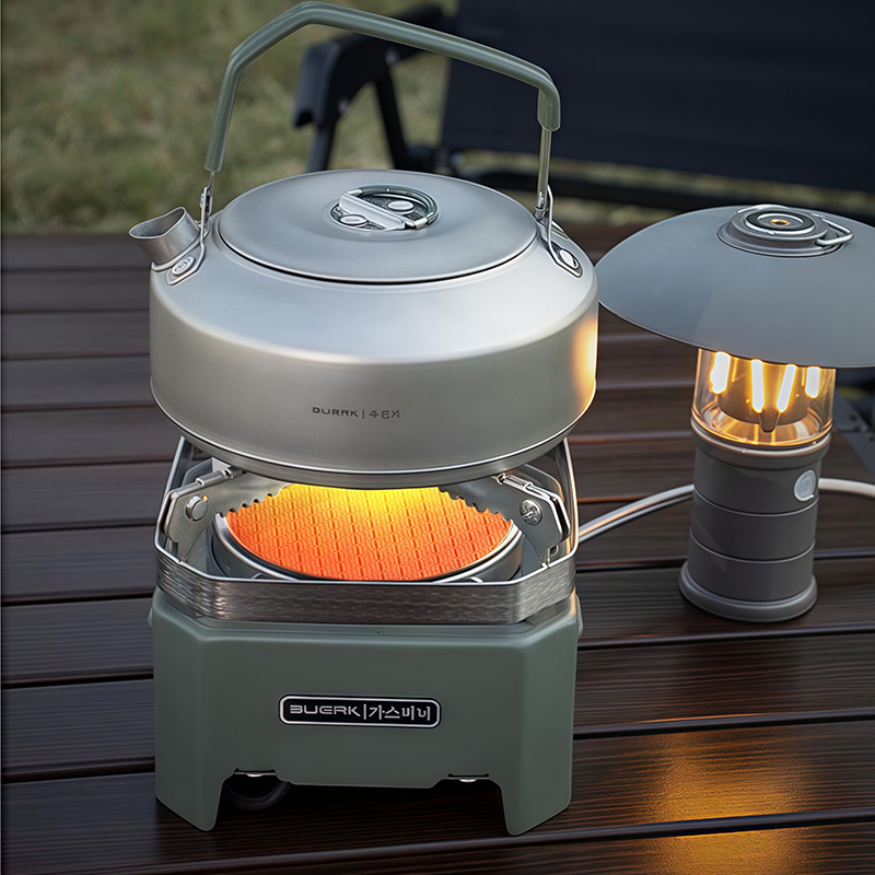 bruciatore portatile esterno leggero esagonale 4000w 18x11x13cm